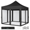 Carpa para Fiestas Pop-Up - 3x3 m | Set incl. Mosquitera Paredes Laterales - Negro
