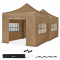 Carpa para Fiestas – 6 × 3 m – Carpa Premium Easy‑Up | Set con 2 Carpas, Paredes Laterales y Kit de Conexión – Beige