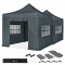 Carpa para Fiestas – 6 × 3 m – Carpa Premium Easy‑Up | Set incl. 2 Carpas, Paredes Laterales y Kit de Conexión – Gris