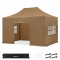 Carpa para fiestas – 3 × 4,5 m – Carpa Premium Easy‑Up | Set con paredes laterales – Beige