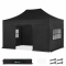 Carpa para fiestas – 3 × 4,5 m – Carpa Premium Easy‑Up | Set con paredes laterales – Negro