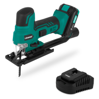 Jigsaw 20V – 2.0Ah – Ergonomic barrel grip  | Incl. battery and quick charger