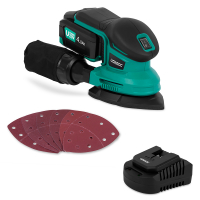Mouse sander 20V – 4.0Ah | Incl. battery and a quick charger