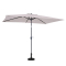 Sombrilla Rapallo 200x300cm - Sombrilla rectangular Premium - Beige | Incl. base de sombrilla de hormigón