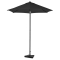 Parasol Torbole - Ø200cm – Premium parasol – Black | Incl. concrete base 20 kg.