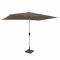 Parasol Rapallo 200x300cm - Premium parasol - aspecto madera - Taupe | Incl. base hormigón 20 kg