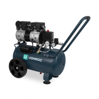 Silent Air Compressor – 57,5dB | 24 Lt - Oil free – 750W - Dark grey