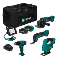 Tool set VPower 20V - 4.0Ah | Incl. 4 machines, 2 batteries and charger 