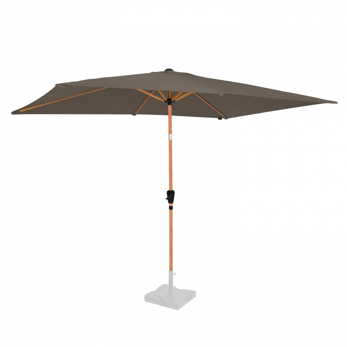 Parasol Rapallo 200x300cm - Rectangular - Premium - aspecto madera | Taupe main product photo