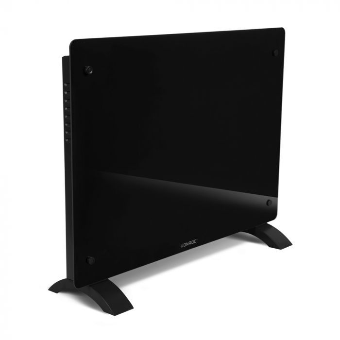 Calefactor eléctrico de lujo - Convector - Panel de vidrio - 1500W - Negro | WIFI main product photo